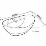 Lena E-5080 Beyaz Tezgah Üstü Lavabo