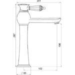 Fontana F-421 Krom Batarya - F-421 - Çanak Lavabo Bataryası - 1