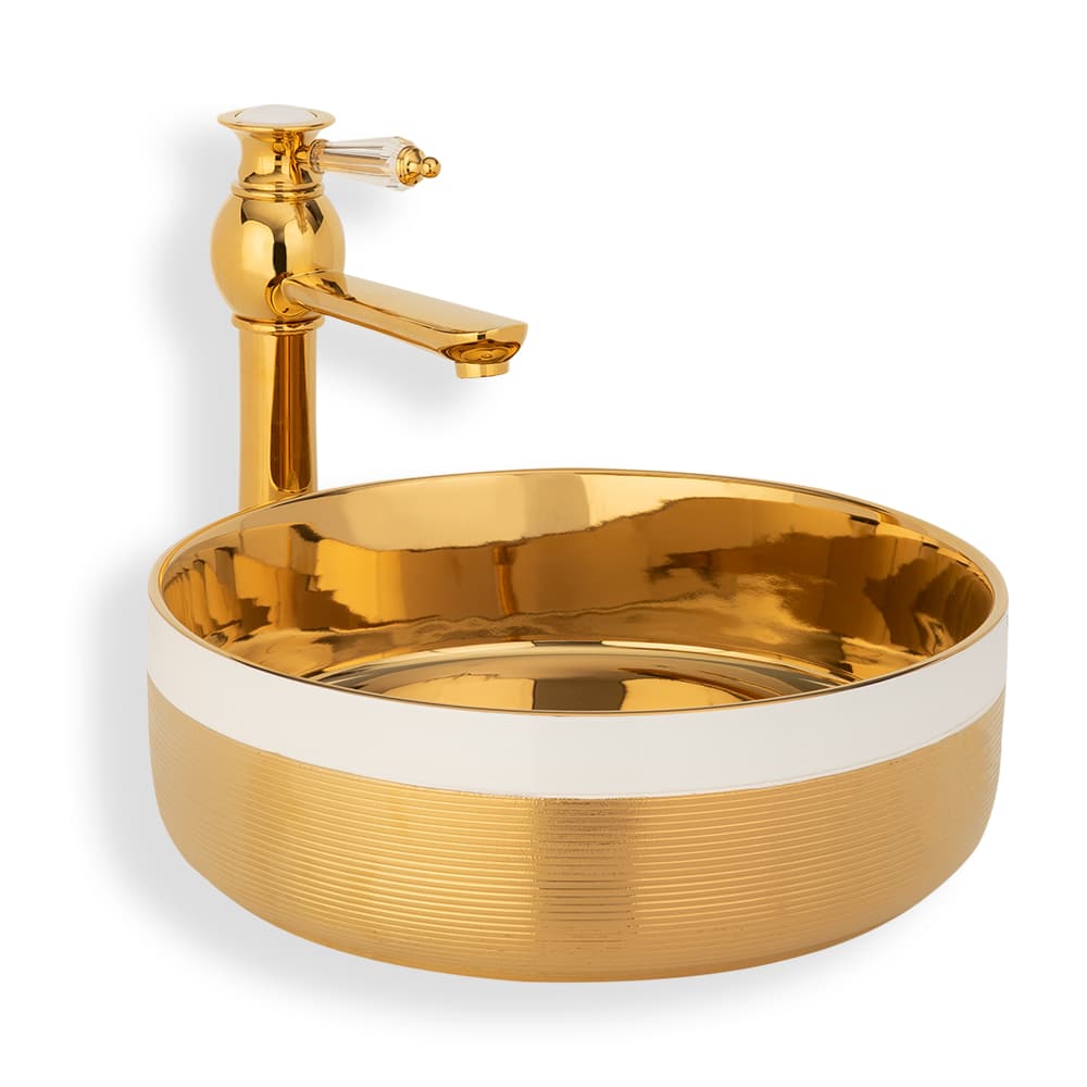 Lena E-4000A Altın Tezgah Üstü Lavabo Lena E-4000A Altın Tezgah Üstü Lavabo - E-4000A - Tezgah Üstü Lavabo