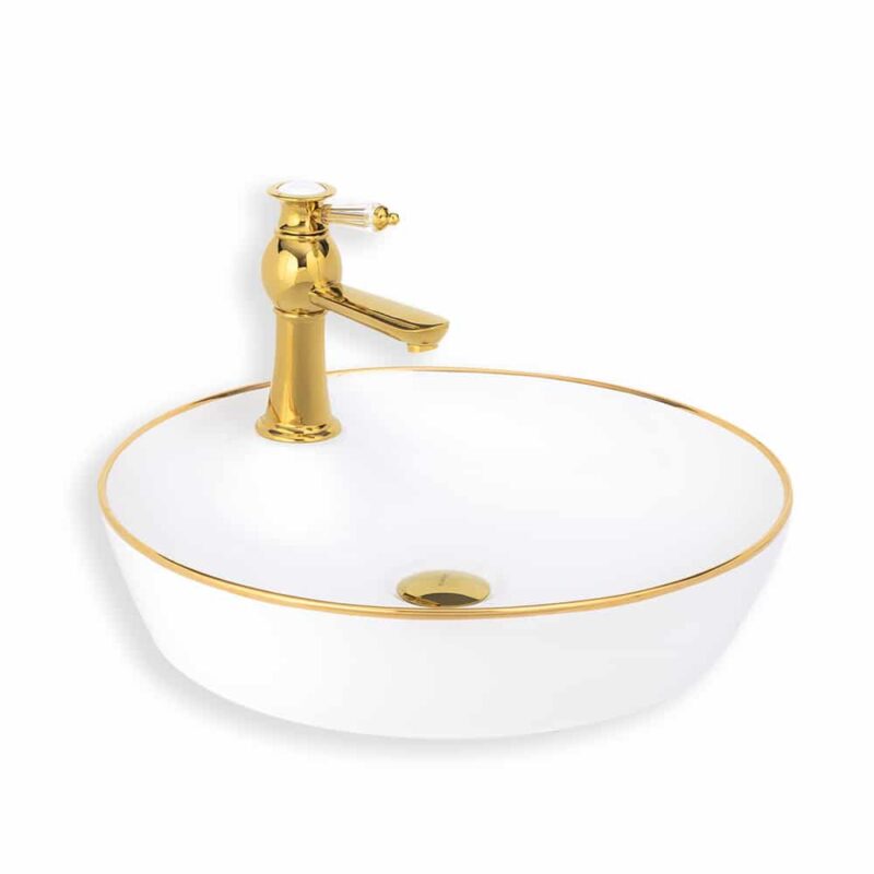 Lena E-4044A Altın Tezgah Üstü Lavabo