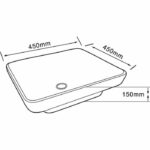 Lena E-4416 Beyaz Tezgah Üstü Lavabo - E-4416 - Tezgah Üstü Lavabo - 2