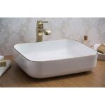 Lena E-4619A Beyaz Altın Tezgah Üstü Lavabo - E-4619A - Tezgah Üstü Lavabo - 1