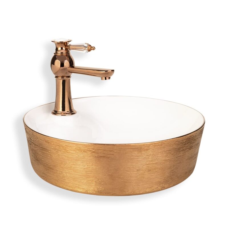 Lena E-5002R Bakır Tezgah Üstü Lavabo