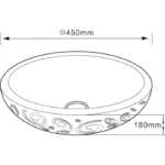 Lena E-9002 Desenli Tezgah Üstü Lavabo - E-9002 - Tezgah Üstü Lavabo - 1