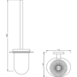 FONTANA FC-40104 Montajlı Tuvalet Fırçası-Krom