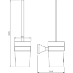 FONTANA FC-20104 Montajlı Tuvalet Fırçası-Krom - FC-20104 - Klozet Temizleme Fırçası - 1