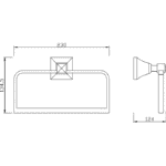 FONTANA FC-20105 Dikdörtgen Havluluk-Krom - FC-20105 - Havluluk - 1