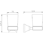 FONTANA FC-20106 Montajlı Diş Fırçalık-Krom - FC-20106 - Diş Fırçalık - 1
