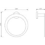 FONTANA FC-30105 Yuvarlak Havluluk-Krom - FC-30105 - Havluluk - 1