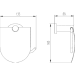 FONTANA FC-40103 Kapaklı Kağıtlık-Krom - FC-40103 - Tuvalet Kağıtlık - 1