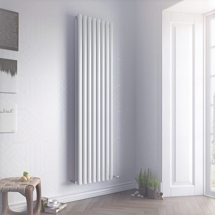 nova dekoratif radyator cift panel 1500x468 beyaz nova dikey dekoratif radyatr 4370 82 B