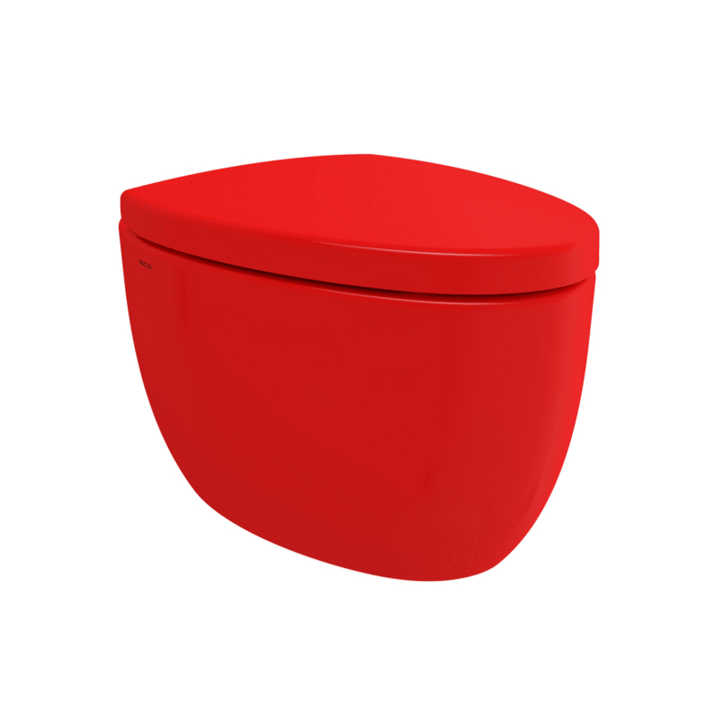 Bocchi Etna Gizli Taharet Girişli Asma Klozet Parlak Kırmızı