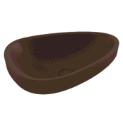 Bocchi Etna Tezgah Üstü Lavabo 58 cm Mat Kahve - 1112-025-0125 - Yarım Tezgah Lavabo - 1