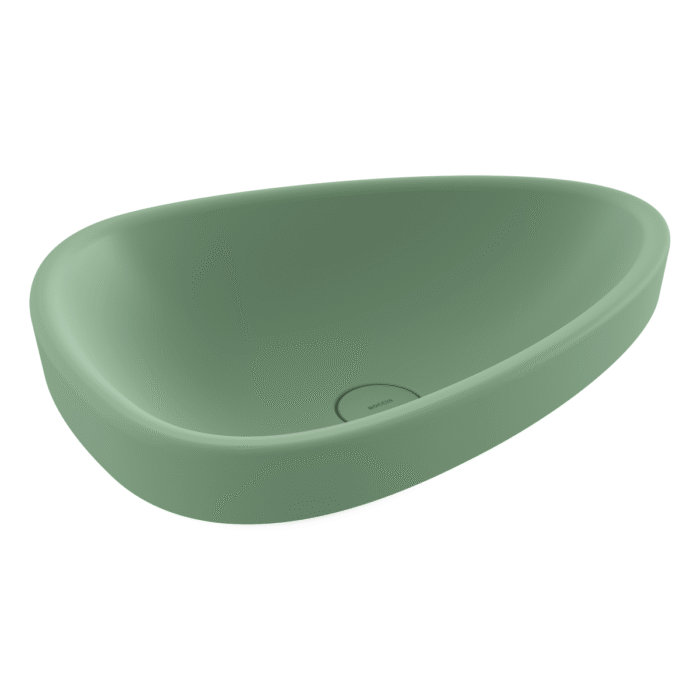 Bocchi Etna Tezgah Üstü Lavabo 58 cm Mat Mint Yeşil - 1112-033-0125 - Yarım Tezgah Lavabo - 1
