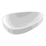 Bocchi Etna Tezgah Üstü Lavabo 58 cm Parlak Beyaz - 1112-001-0125 - Yarım Tezgah Lavabo - 1