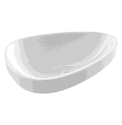 Bocchi Etna Tezgah Üstü Lavabo 58 cm Parlak Beyaz - 1112-001-0125 - Yarım Tezgah Lavabo - 1