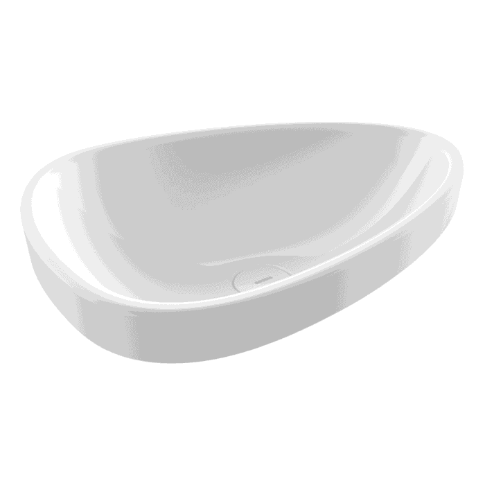 Bocchi Etna Tezgah Üstü Lavabo 58 cm Parlak Beyaz - 1112-001-0125 - Yarım Tezgah Lavabo - 1