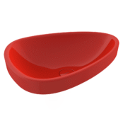 Bocchi Etna Tezgah Üstü Lavabo 58 cm Parlak Kırmızı - 1112-019-0125 - Yarım Tezgah Lavabo - 1