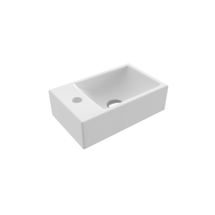 Bocchi Milano Tezgah Üstü/Asma Lavabo 37 cm Mat Beyaz