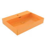 Bocchi Milano Tezgah Üstü/Asma Lavabo 60 cm Parlak Mandalina Sarısı