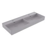 Bocchi Milano Tezgah Üstü/Asma Lavabo 120 cm Mat Gri - 1393-006-0132 - Çift Hazneli Lavabo
