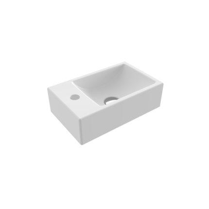 Bocchi Milano Tezgah Üstü/Asma Lavabo 37 cm Mat Beyaz - 1418-002-0126 - Mini Lavabo