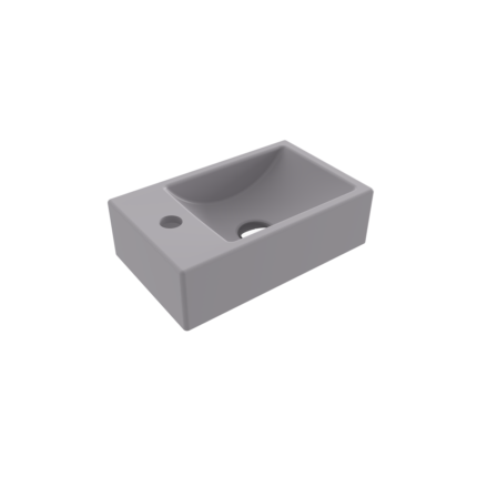 Bocchi Milano Tezgah Üstü/Asma Lavabo 37 cm Mat Gri - 1418-006-0126 - Mini Lavabo