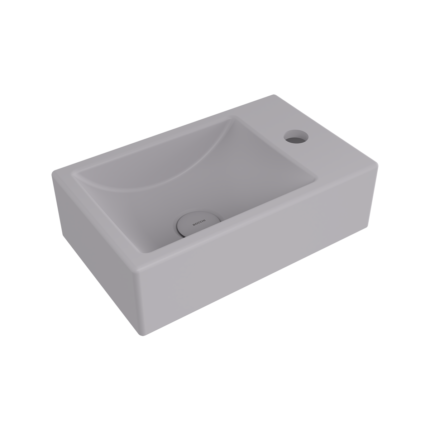 Bocchi Milano Tezgah Üstü/Asma Lavabo 37 cm Mat Gri - 1419-006-0126 - Mini Lavabo