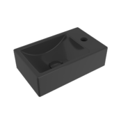 Bocchi Milano Tezgah Üstü/Asma Lavabo 37 cm Parlak Siyah - 1419-005-0126 - Mini Lavabo