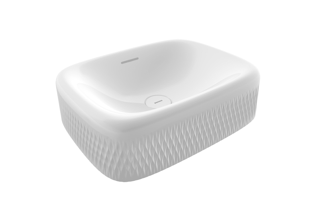 Bocchi New Age Tezgah Üstü Lavabo 55 cm Parlak Beyaz Bocchi New Age Tezgah Üstü Lavabo 55 cm Parlak Beyaz