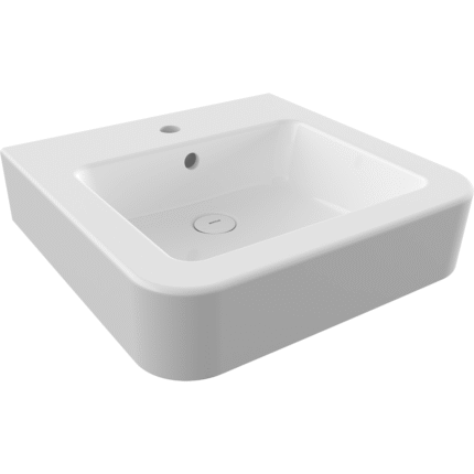 Bocchi Parma Tezgah Üstü Lavabo 50 cm Parlak Beyaz - 1122-001-0126 - Tezgah Üstü Lavabo - 1