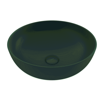 Bocchi Sottile Slim Line Tezgah Üstü Lavabo 38 cm Mat Yeşil