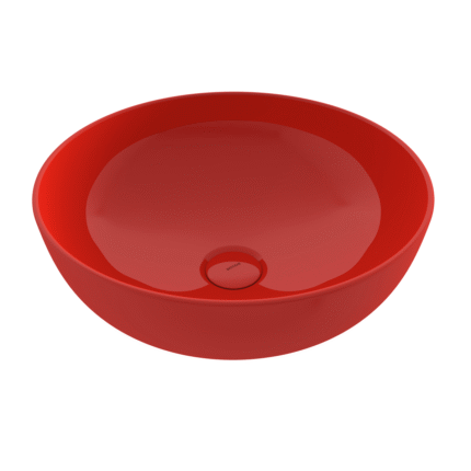 Bocchi Sottile Slim Line Tezgah Üstü Lavabo 38 cm Parlak Kırmızı