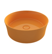 Bocchi Sottile Slim Line Tezgah Üstü Lavabo 38 cm Parlak Mandalina Sarısı