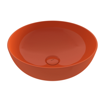 Bocchi Sottile Slim Line Tezgah Üstü Lavabo 38 cm Parlak Turuncu