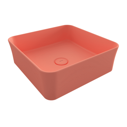 Bocchi Sottile Slim Line Tezgah Üstü Lavabo 38x38 cm Mat Somon