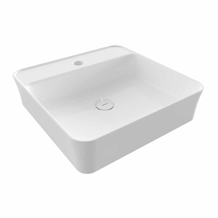 Bocchi Sottile Slim Line Tezgah Üstü Lavabo 45x45 cm Parlak Beyaz