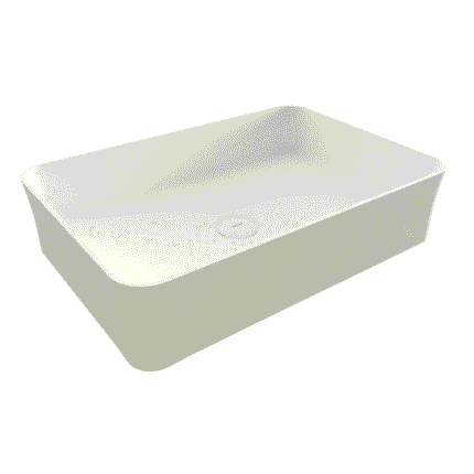 Bocchi Sottile Slim Line Tezgah Üstü Lavabo 55x38 cm Mat Beyaz