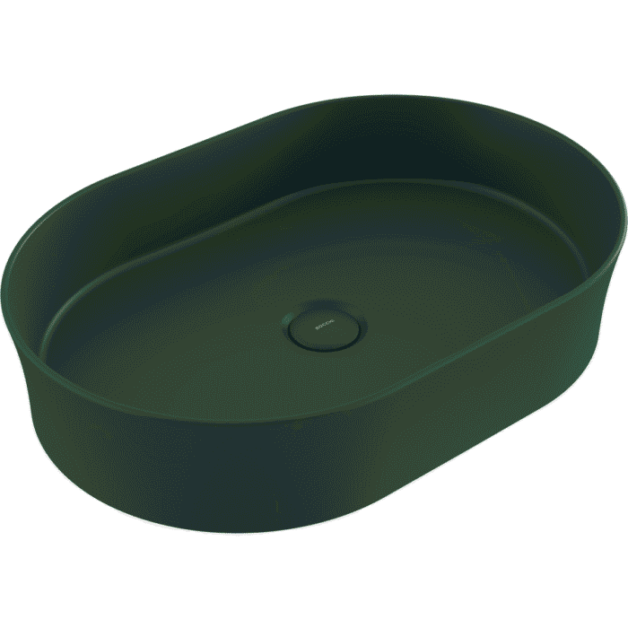 Bocchi Sottile Slim Line Tezgah Üstü Lavabo 55x38 cm Mat Yeşil