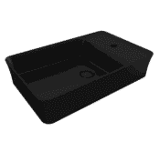 Bocchi Sottile Slim Line Tezgah Üstü Lavabo 60x38 cm Mat Siyah