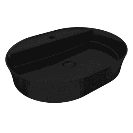 Bocchi Sottile Slim Line Tezgah Üstü Lavabo 60x45 cm Mat Siyah