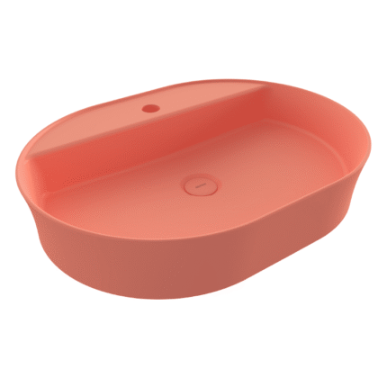 Bocchi Sottile Slim Line Tezgah Üstü Lavabo 60x45 cm Mat Somon