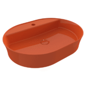 Bocchi Sottile Slim Line Tezgah Üstü Lavabo 60x45 cm Parlak Turuncu