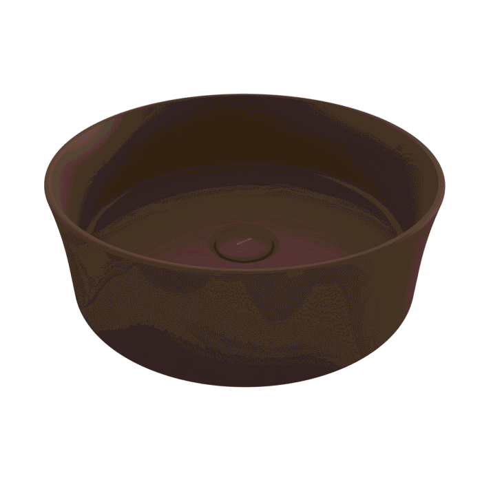 Bocchi Sottile Slim Line Tezgah Üstü Lavabo 38 cm Mat Kahve - 1478-025-0125 - Tezgah Üstü Lavabo - 1