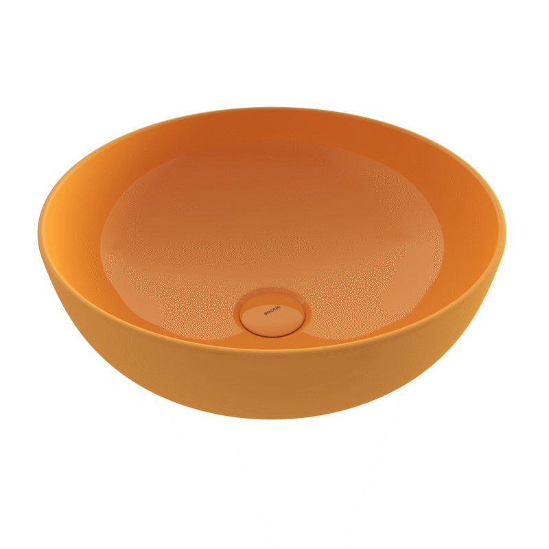 Bocchi Sottile Slim Line Tezgah Üstü Lavabo 38 cm Parlak Mandalina Sarısı - 1478-021-0125 - Tezgah Üstü Lavabo - 1