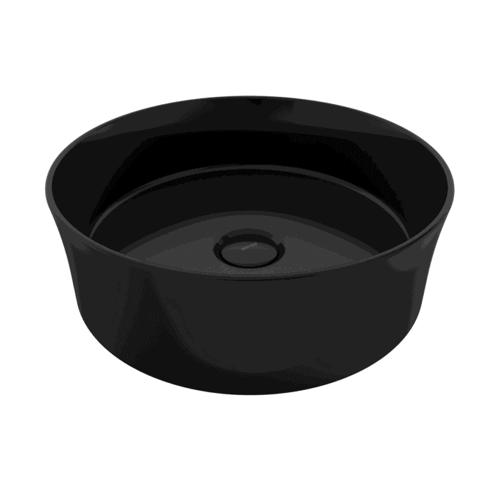 Bocchi Sottile Slim Line Tezgah Üstü Lavabo 38 cm Parlak Siyah - 1478-005-0125 - Tezgah Üstü Lavabo - 1