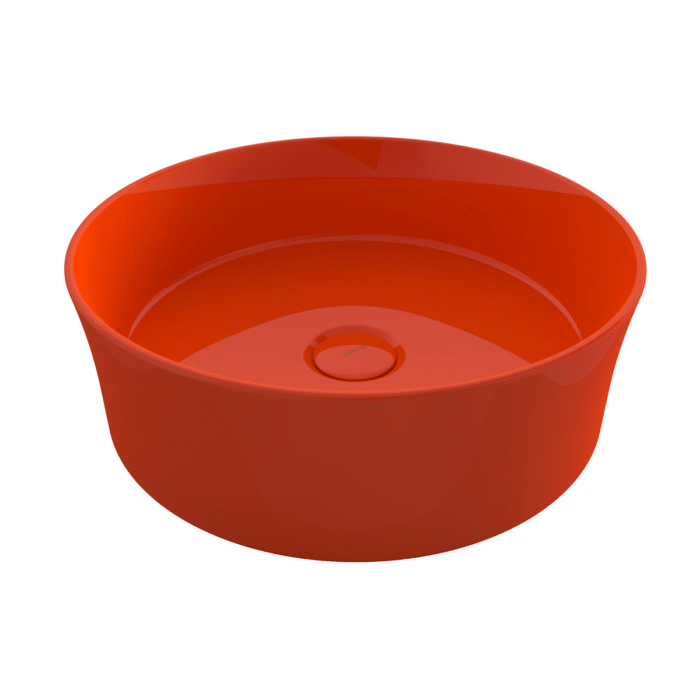 Bocchi Sottile Slim Line Tezgah Üstü Lavabo 38 cm Parlak Turuncu - 1478-012-0125 - Tezgah Üstü Lavabo - 1