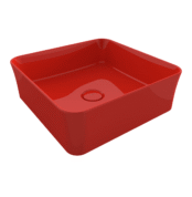 Bocchi Sottile Slim Line Tezgah Üstü Lavabo 38x38 cm Parlak Kırmızı - 1477-019-0125 - Tezgah Üstü Lavabo