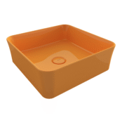 Bocchi Sottile Slim Line Tezgah Üstü Lavabo 38x38 cm Parlak Mandalina Sarısı - 1477-021-0125 - Tezgah Üstü Lavabo - 1