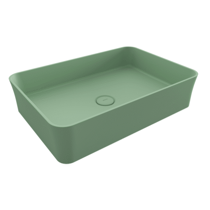 Bocchi Sottile Slim Line Tezgah Üstü Lavabo 55x38 cm Mat Mint Yeşil - 1521-033-0125 - Tezgah Üstü Lavabo - 1